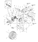 Clutch And Wheel Assembly Diagram and Parts List for 31AE640F062  Yard Man Snow Blower